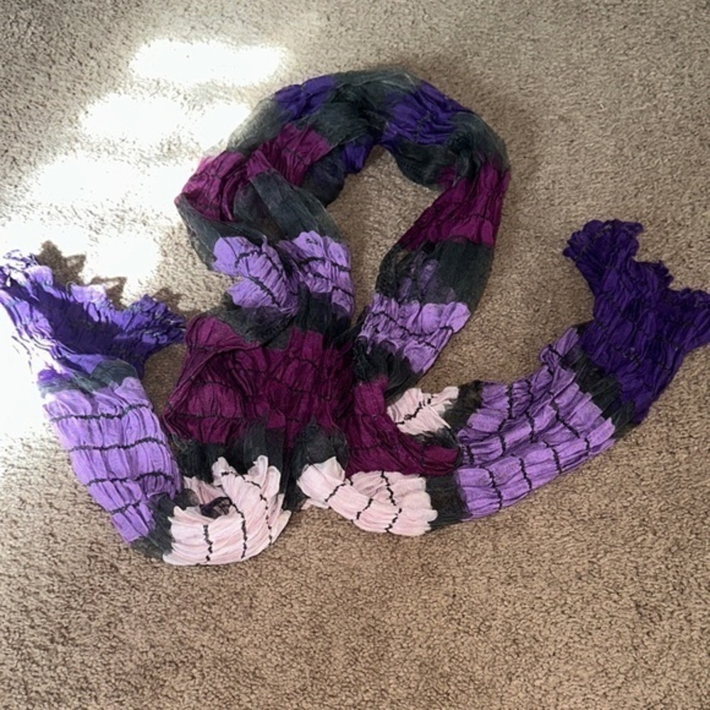 Elegant Purple and Gray Scarf   BD2
